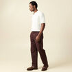 Pantalon marron fonc&eacute; homme