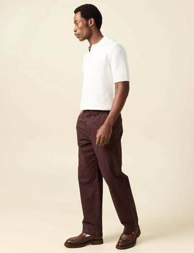 Pantalon marron fonc&eacute; homme