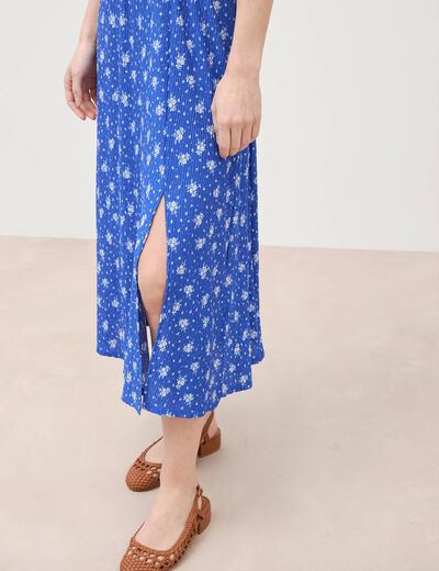 Robe longue bleu roi femme