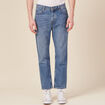 Jeans straight tapered denim used homme