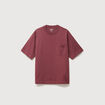 T-shirt droit en coton col ras du cou vieux rose homme