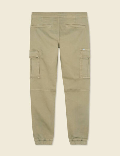 Pantalon battle bas resserré vert kaki homme
