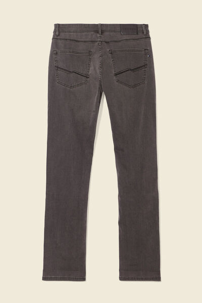 Jeans straight ultra stretch denim gris homme