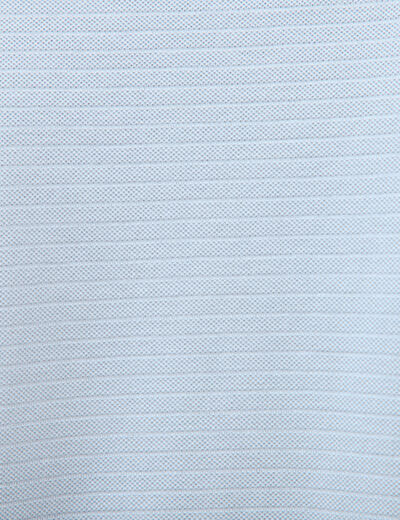 Polo cintr&eacute; en coton manches courtes bleu ciel homme