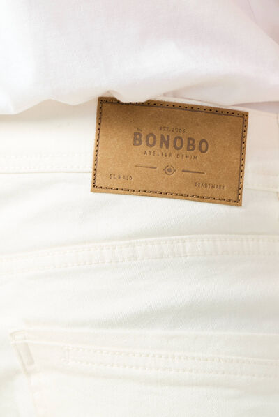 Jeans slim éco-responsable denim blanc homme