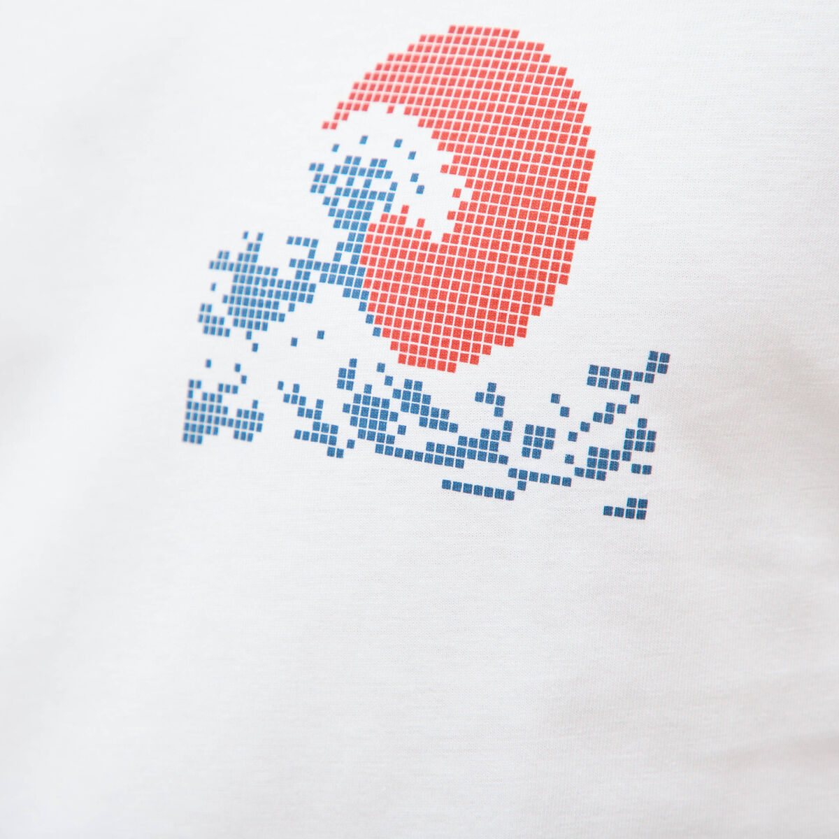 T-shirt droit en coton manches courtes blanc homme