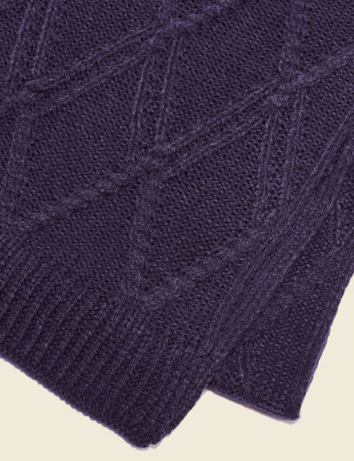Écharpe tricotée bleu marine homme