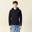 T-shirt &agrave; capuche bleu marine homme