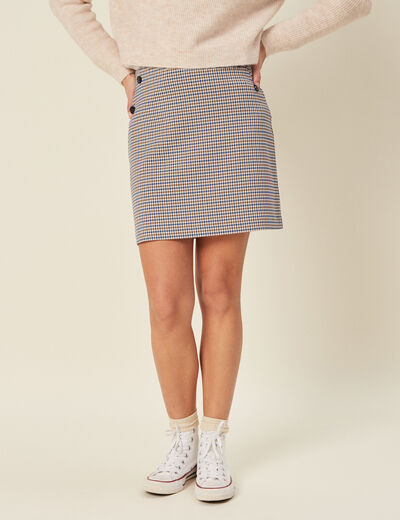 Jupe courte bleu femme