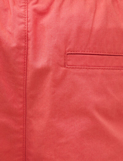 Bermuda en coton rouge corail homme