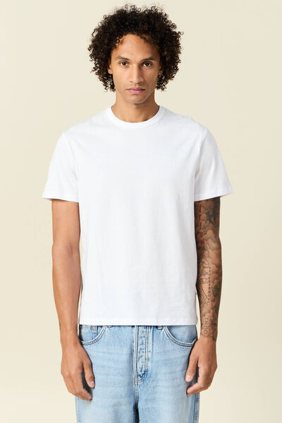 T-shirt éco-responsable blanc homme