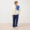 Veste sherpa col montant manches longues ecru homme