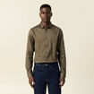 Chemise manches longues vert kaki homme