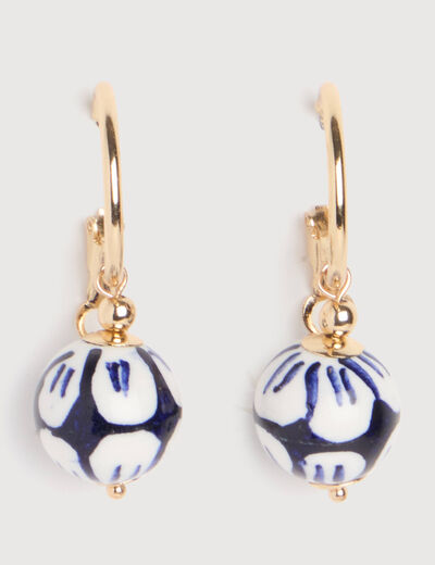 Boucles d'oreilles bleu electrique femme
