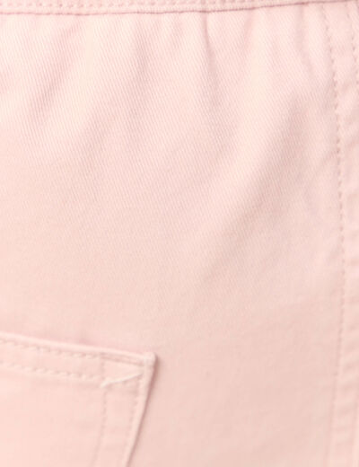 Bermuda droit rose pastel homme