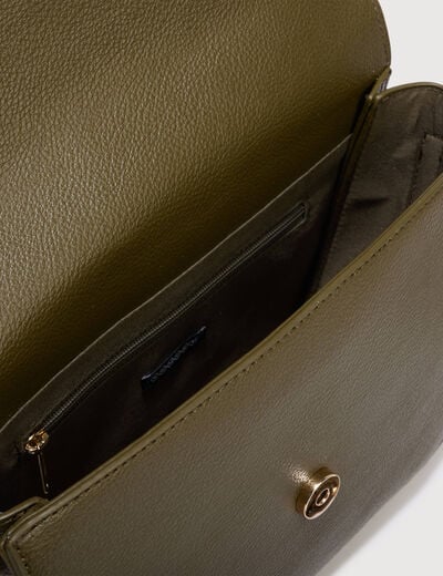 Sac &agrave; rabat en bandouli&egrave;re vert olive femme