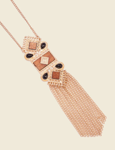 Collier avec pendentif couleur or femme