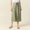 Jupe longue portefeuille vert kaki femme