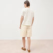 T-shirt en coton manches courtes ivoire femme