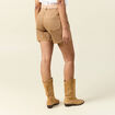 Short boyfriend ceintur&eacute; jean vert kaki femme