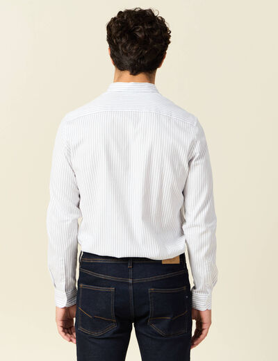 Chemise manches longues gris homme