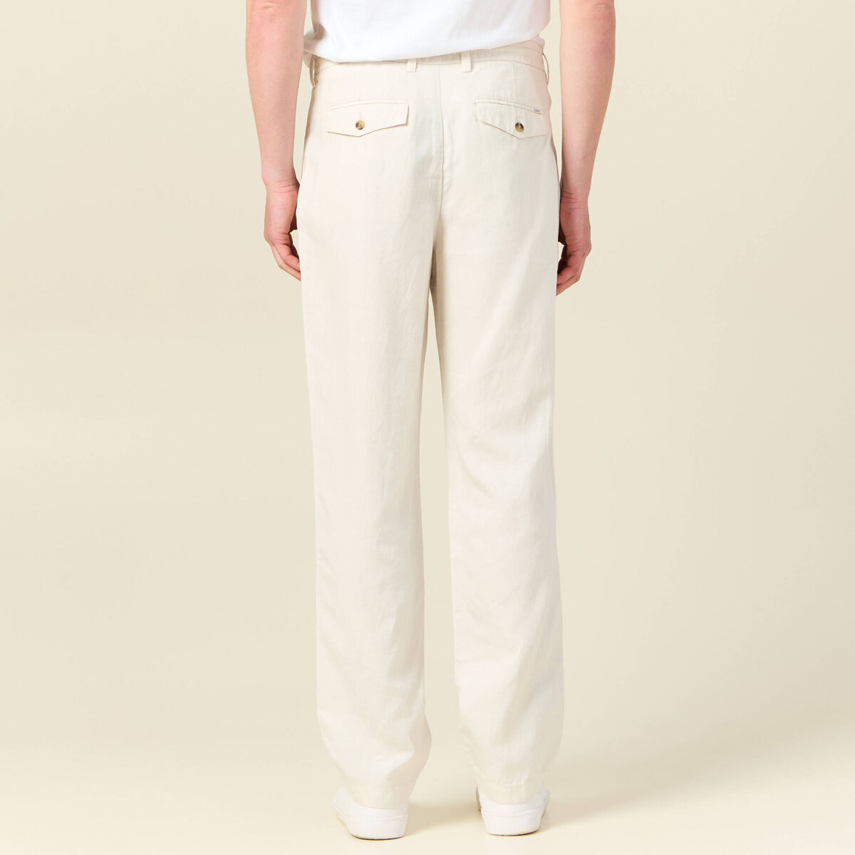 Pantalon chino straight ecru homme