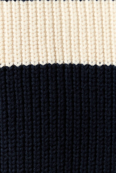 Pull manches longues bleu foncé homme