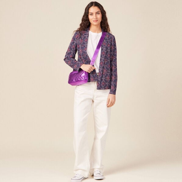 veste esprit blazer droite bleu marine femme Veste esprit blazer droite bleu marine femme