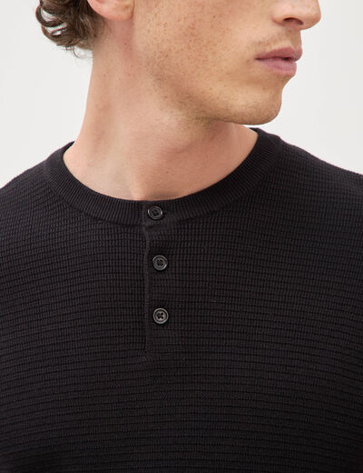 T-shirt en coton manches courtes noir homme