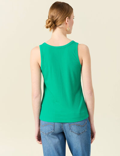 Débardeur éco-responsable vert turquoise femme