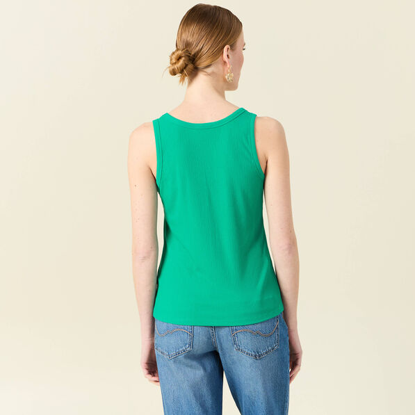 Débardeur éco-responsable vert turquoise femme