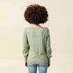 Pull manches longues vert kaki femme