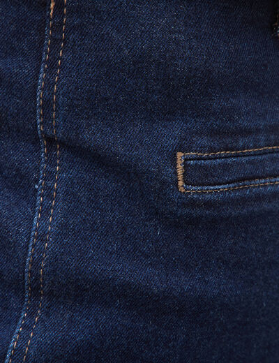 Jeans wide large taille haute denim brut rinse femme