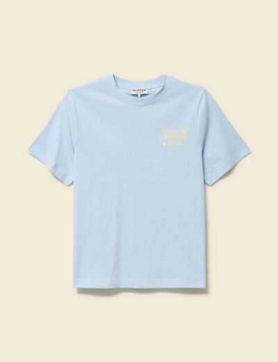 T-shirt en coton bleu clair femme