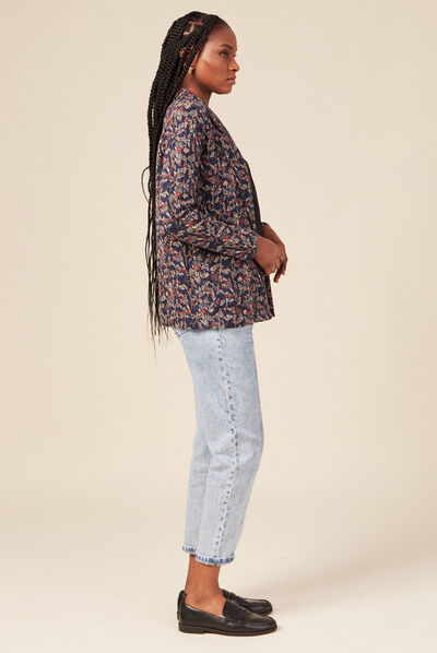 Cardigan manches longues multicolore femme