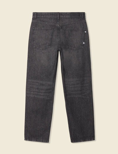 Jeans relax 5 poches denim snow noir homme