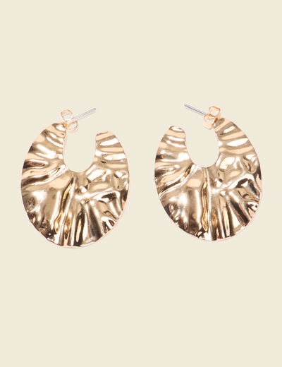 Boucles d'oreilles créoles couleur or femme