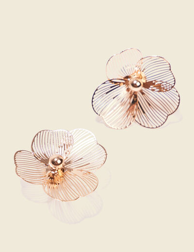 Boucles d'oreilles clous couleur or femme