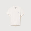 Polo ajust&eacute; manches courtes en coton ecru homme