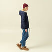 Parka r&eacute;versible bleu marine femme