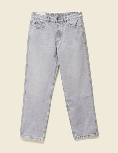 Jeans large relaxed denim snow gris homme