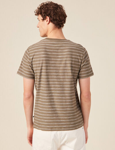 T-shirt éco-responsable vert kaki homme