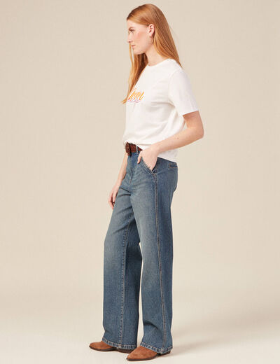 T-shirt éco-responsable ecru femme