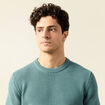 Pull éco-responsable vert foncé homme