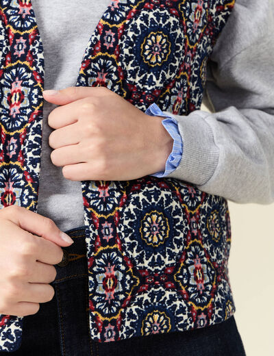 Gilet éco-responsable bleu marine femme