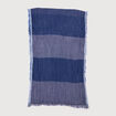 Foulard froiss&eacute; bleu marine homme