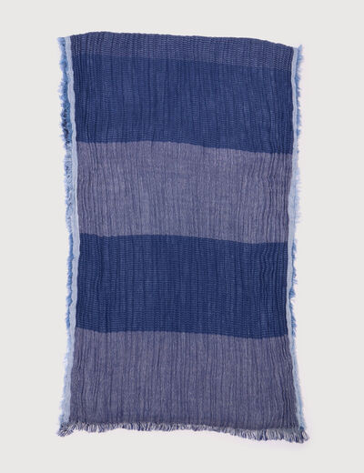Foulard froiss&eacute; bleu marine homme