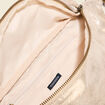 Sac banane métallisé beige femme