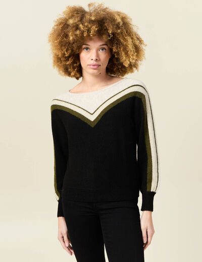 Pull manches longues ecru femme