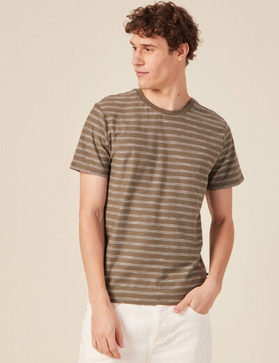 T-shirt éco-responsable vert kaki homme